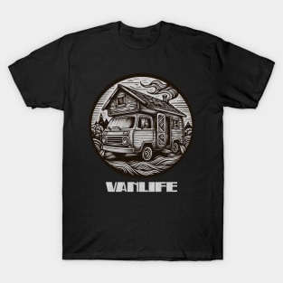 Rustic cabin camper van conversion T-Shirt
